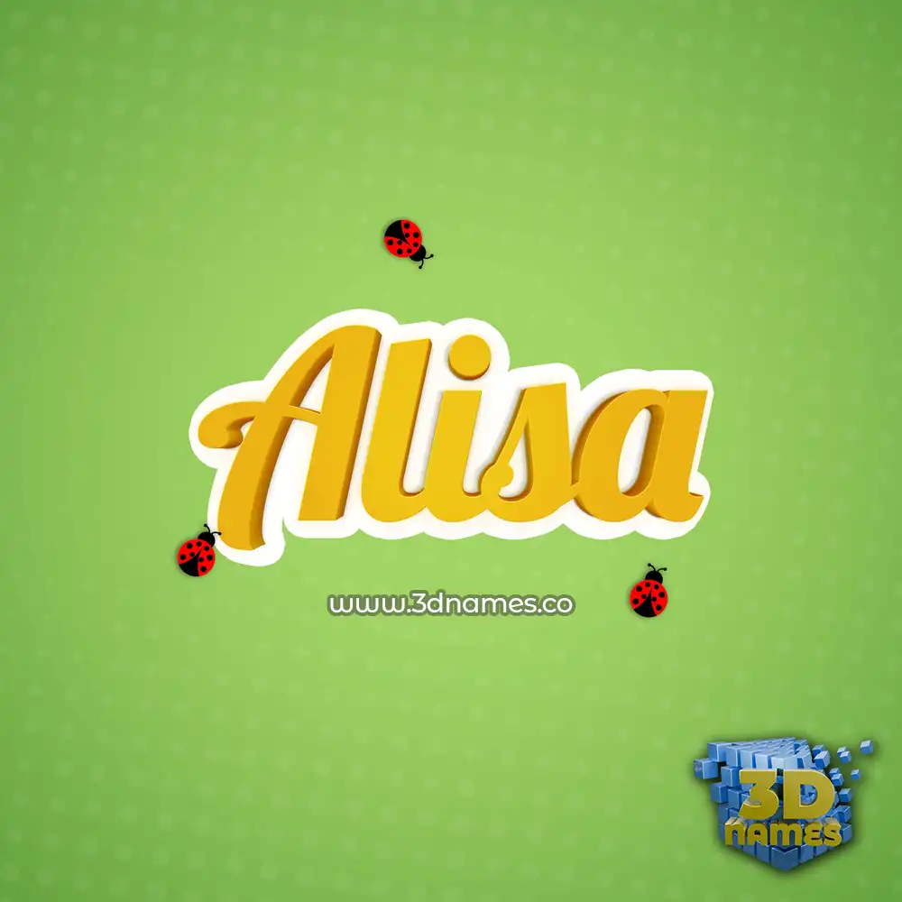 alisa in Ladybugs style - 3D name wallpaper