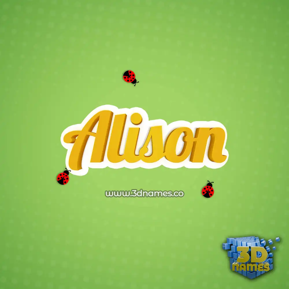 alison in Ladybugs style - 3D name wallpaper