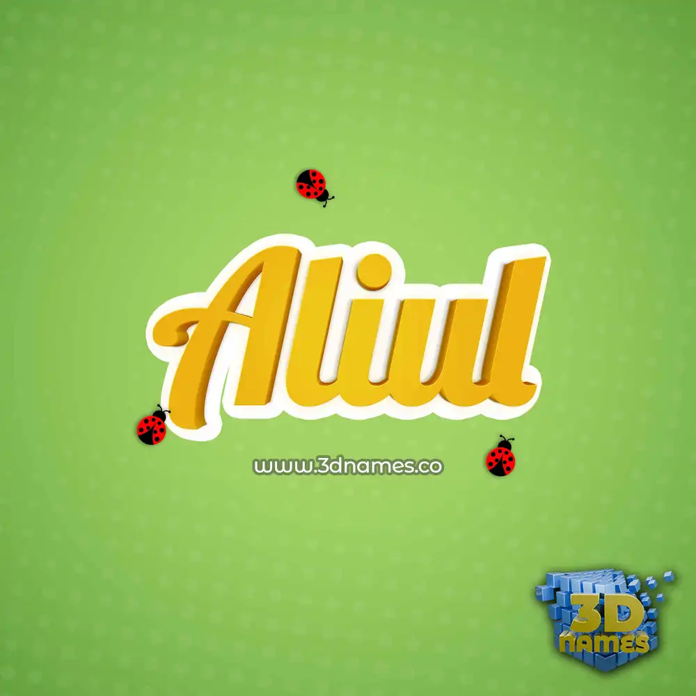aliul in Ladybugs style - 3D name wallpaper