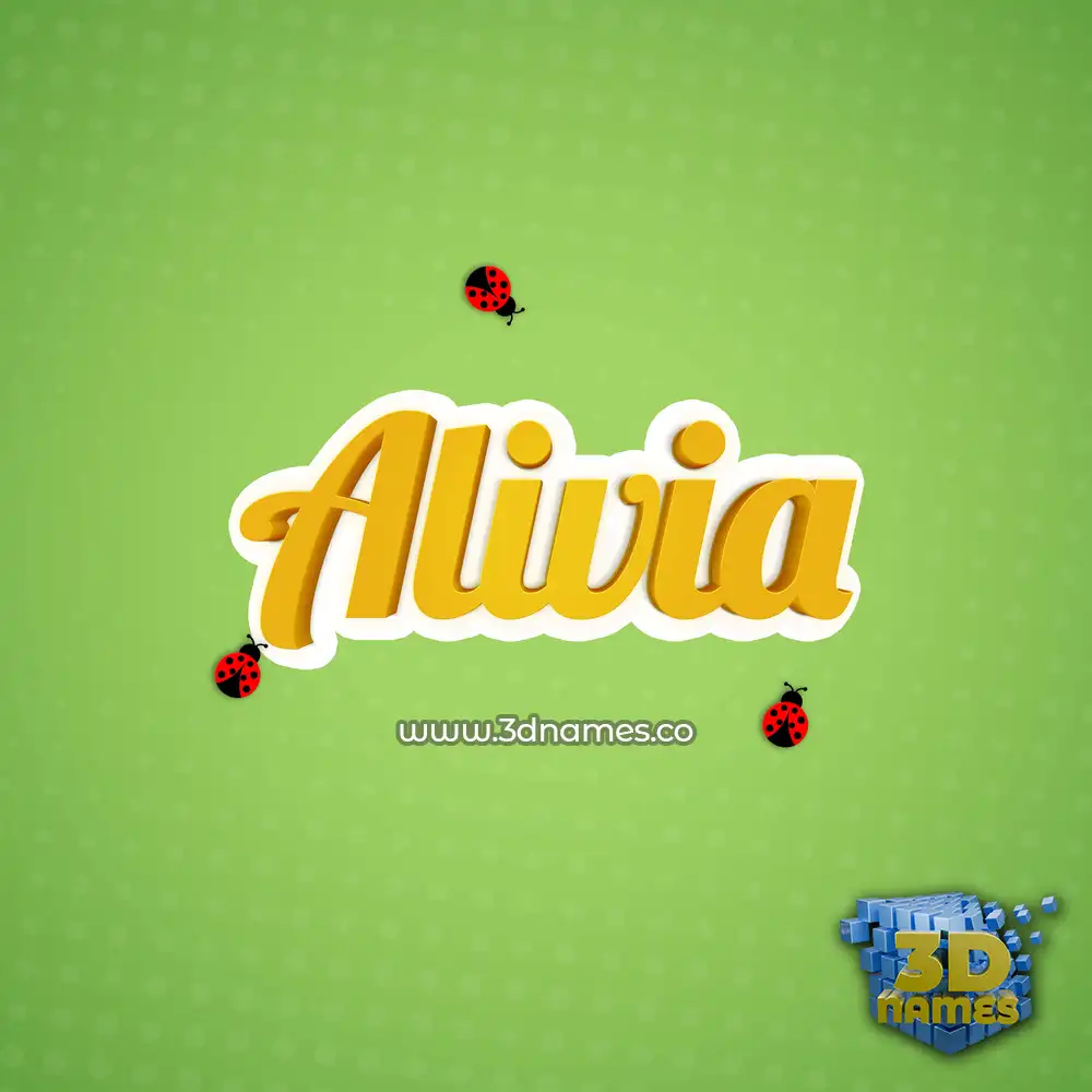 alivia in Ladybugs style - 3D name wallpaper
