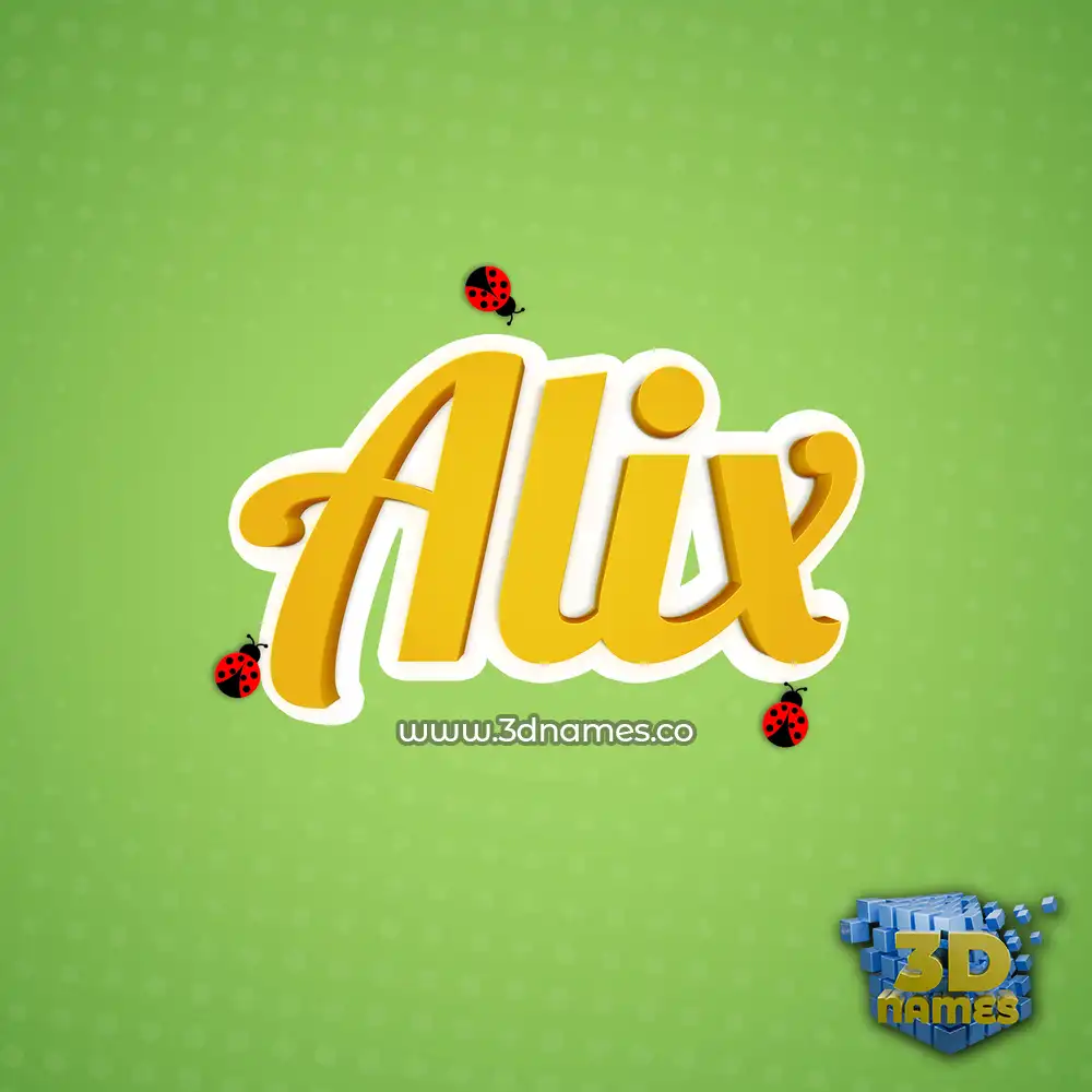 alix in Ladybugs style - 3D name wallpaper