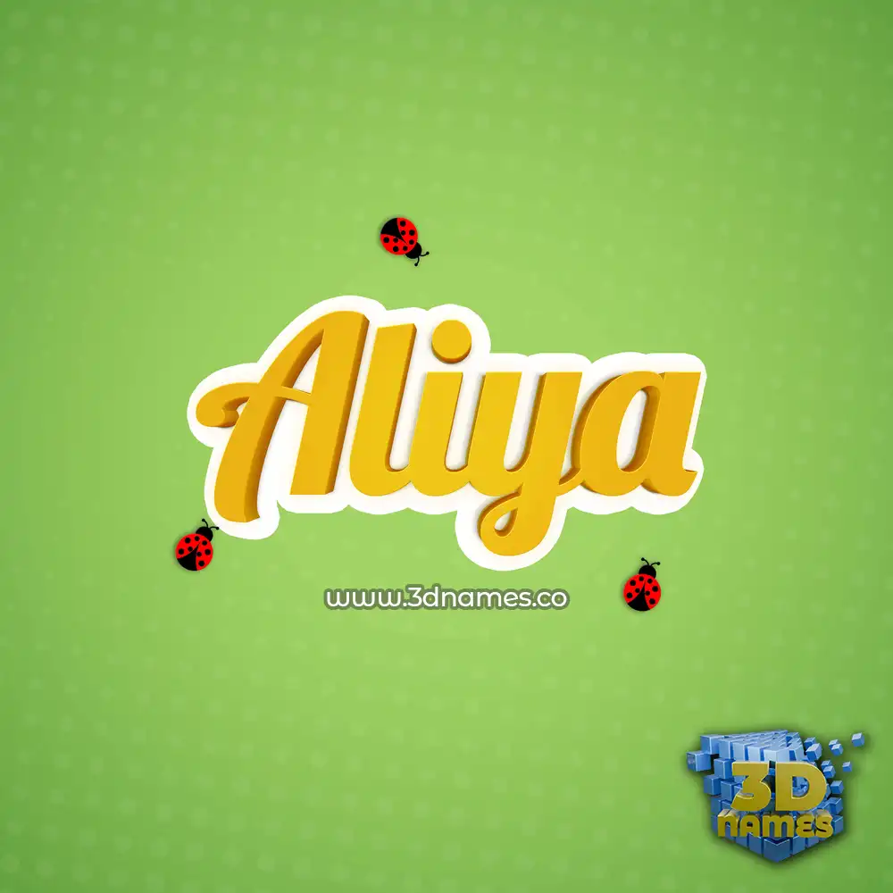 aliya in Ladybugs style - 3D name wallpaper