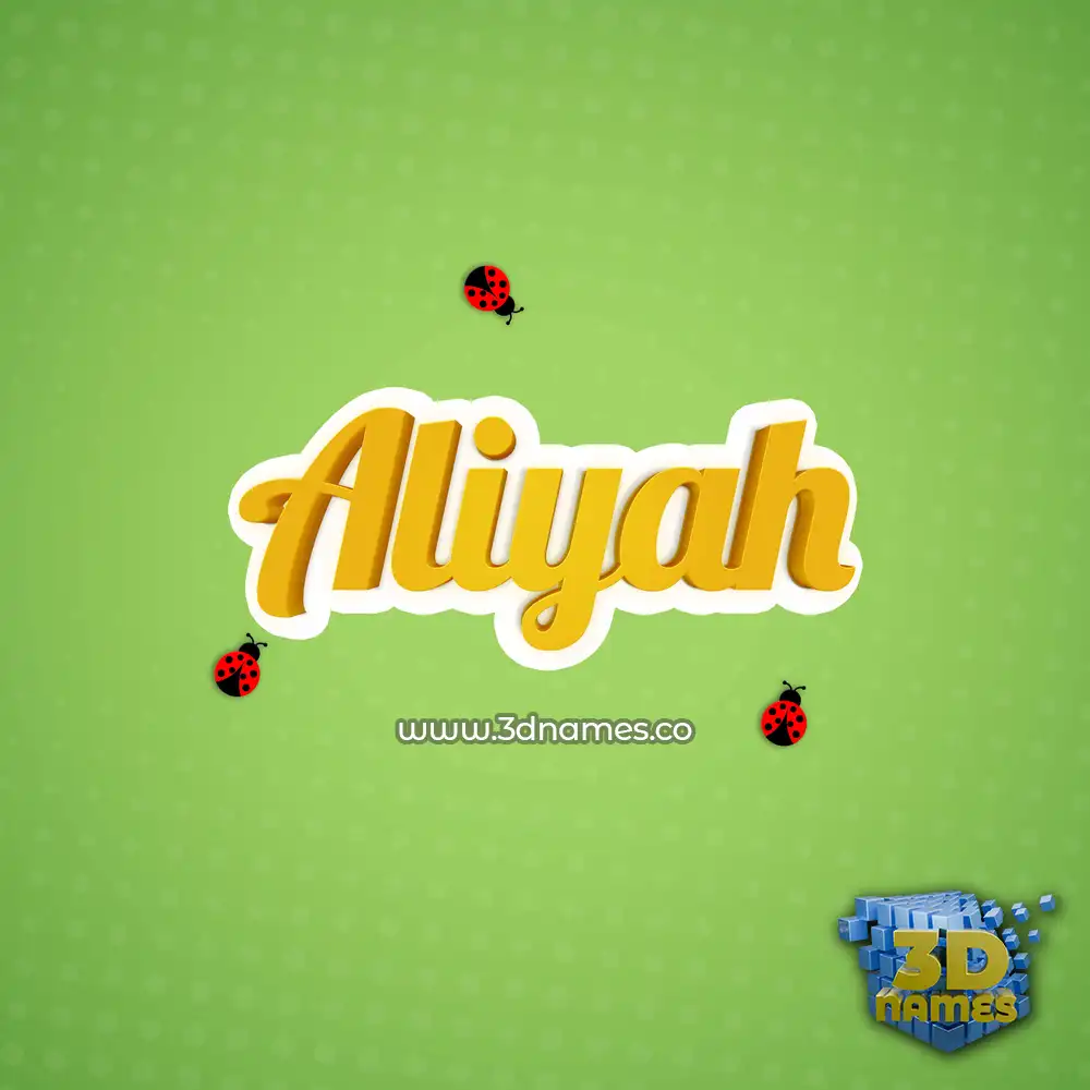 aliyah in Ladybugs style - 3D name wallpaper