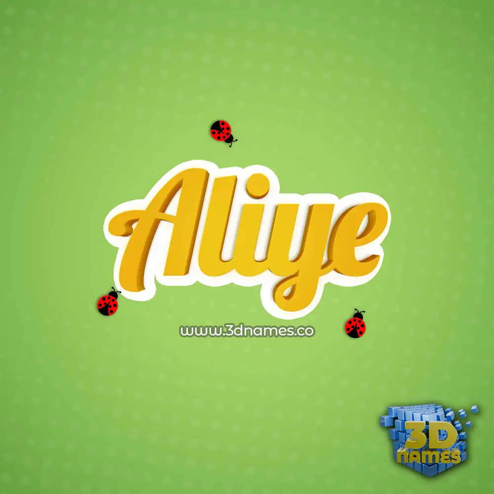 aliye in Ladybugs style - 3D name wallpaper