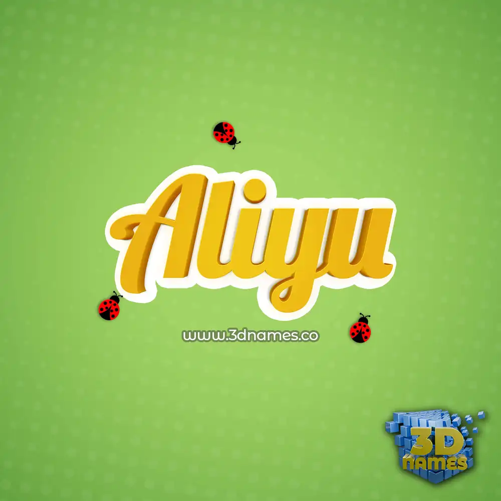 aliyu in Ladybugs style - 3D name wallpaper