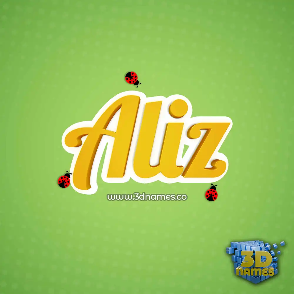 aliz in Ladybugs style - 3D name wallpaper