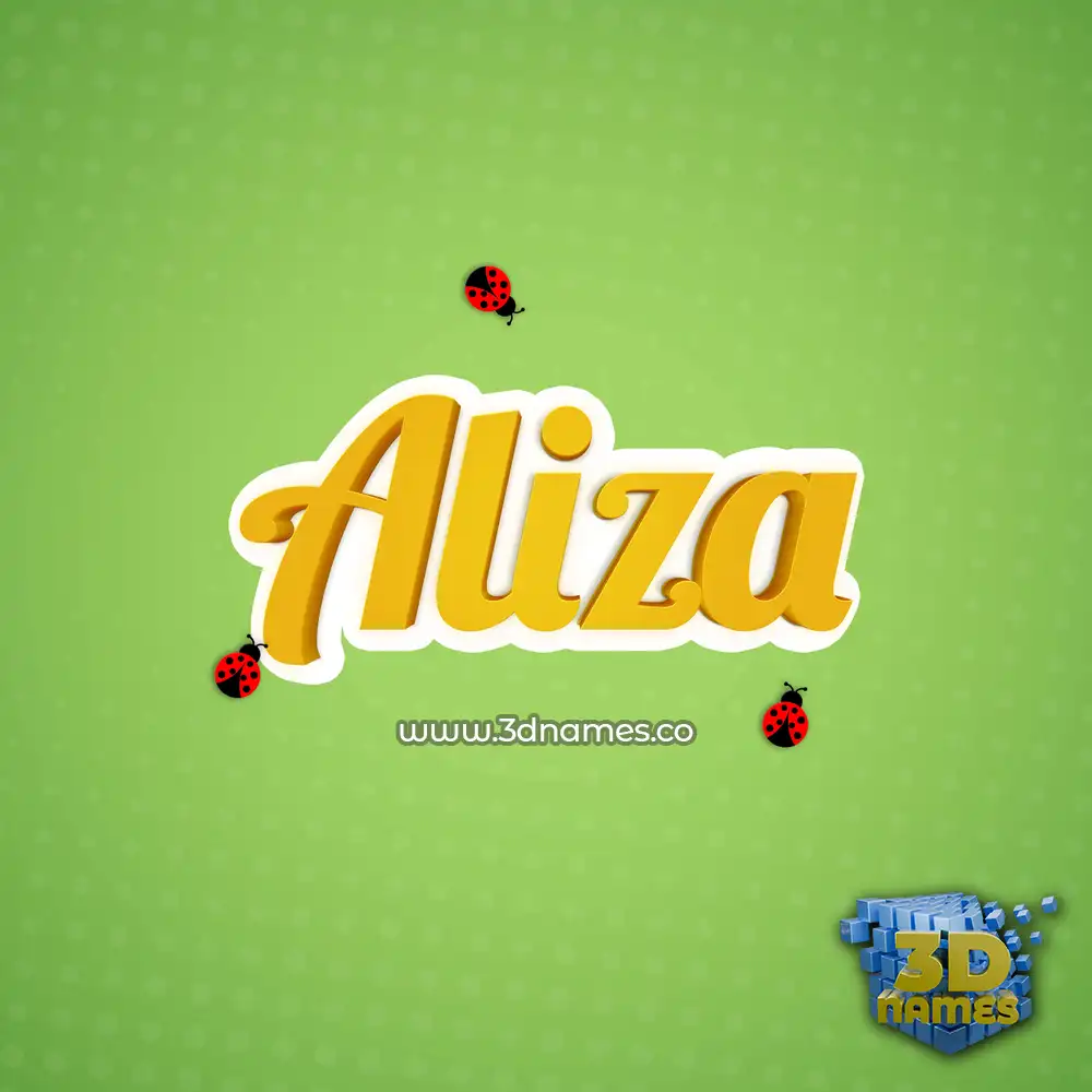 aliza in Ladybugs style - 3D name wallpaper