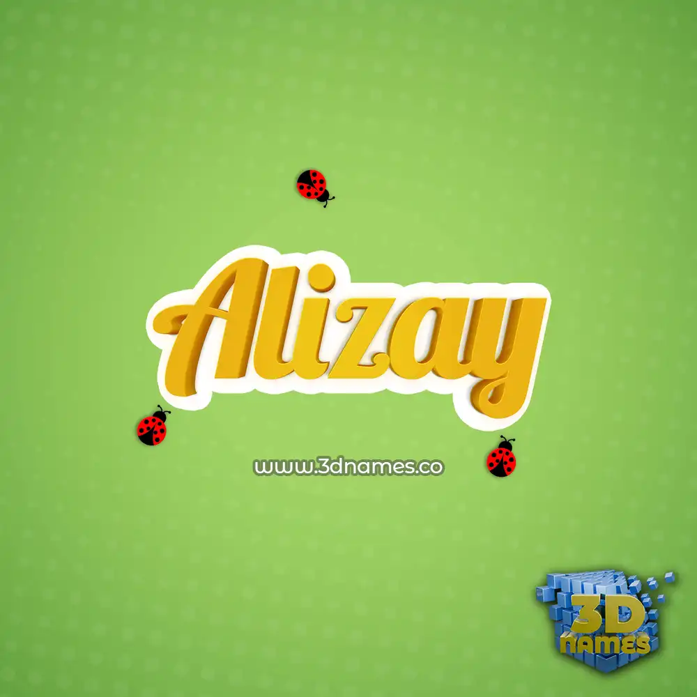 alizay in Ladybugs style - 3D name wallpaper