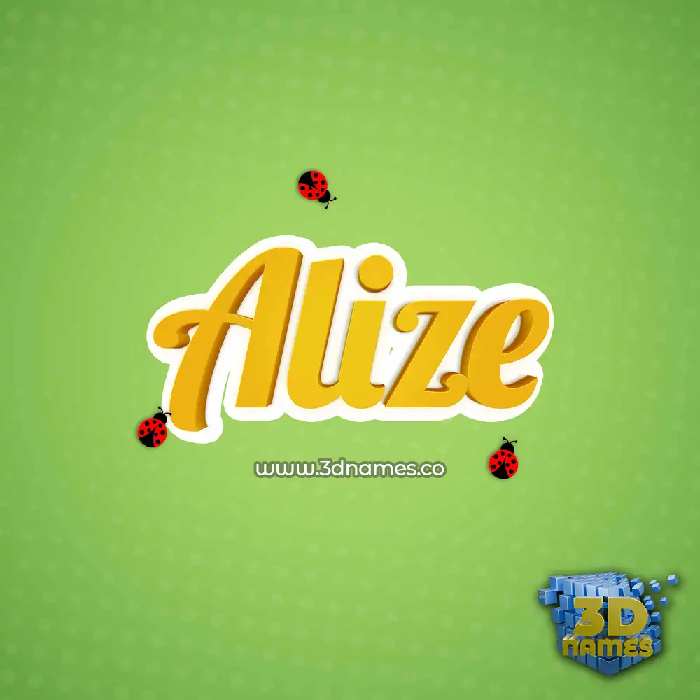 alize in Ladybugs style - 3D name wallpaper