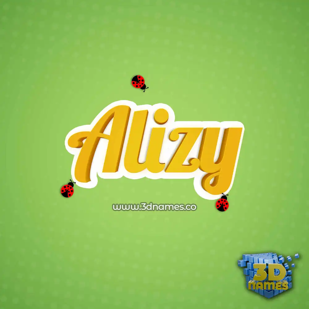alizy in Ladybugs style - 3D name wallpaper