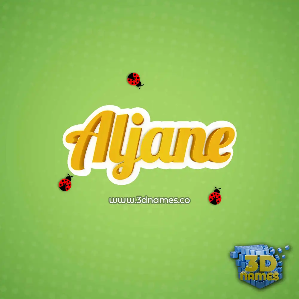 aljane in Ladybugs style - 3D name wallpaper