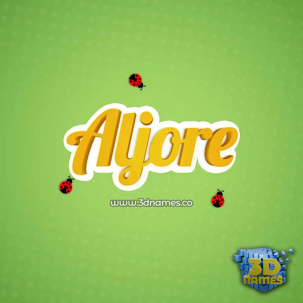 aljore in Ladybugs style - 3D name wallpaper