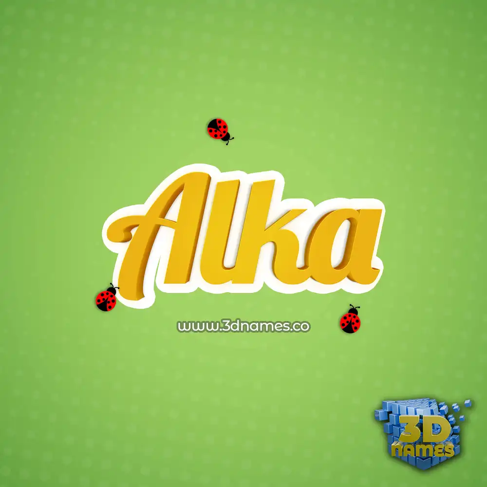 alka in Ladybugs style - 3D name wallpaper