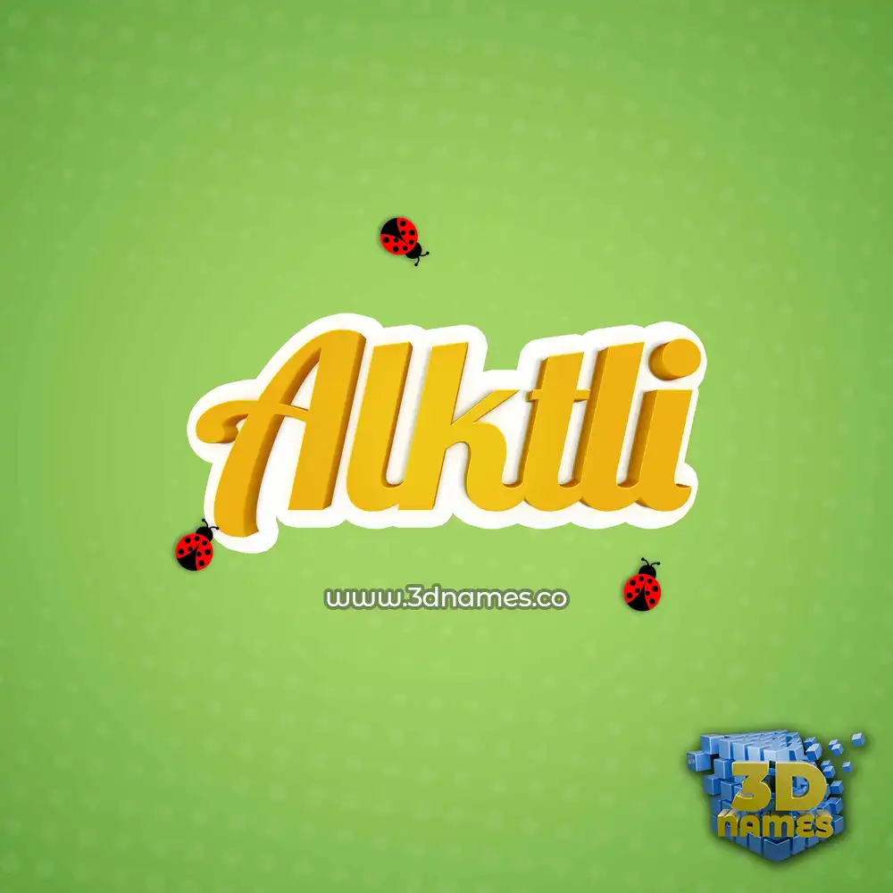 alktli in Ladybugs style - 3D name wallpaper
