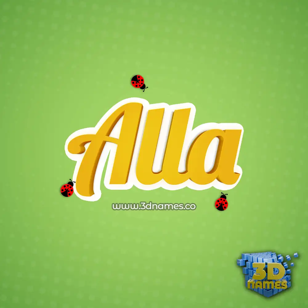 alla in Ladybugs style - 3D name wallpaper