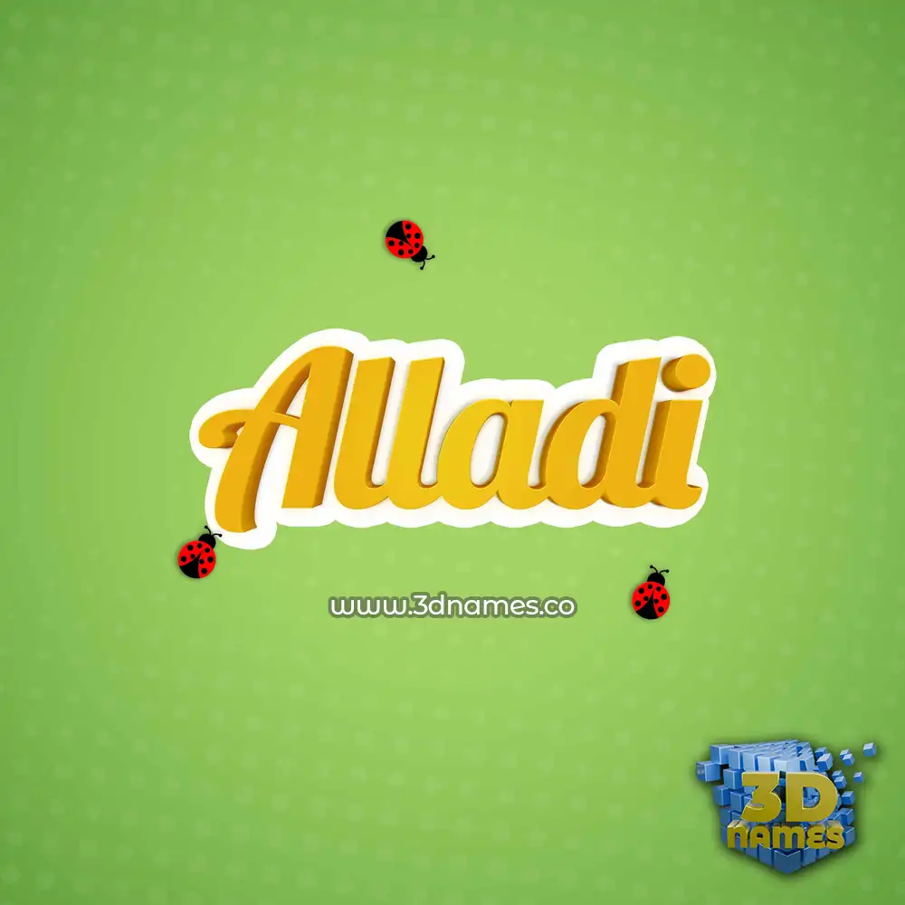 alladi in Ladybugs style - 3D name wallpaper