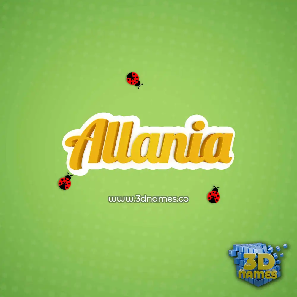 allania in Ladybugs style - 3D name wallpaper