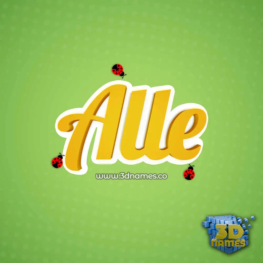 alle in Ladybugs style - 3D name wallpaper