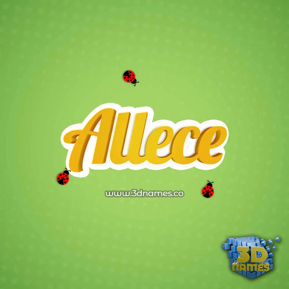 allece in Ladybugs style - 3D name wallpaper