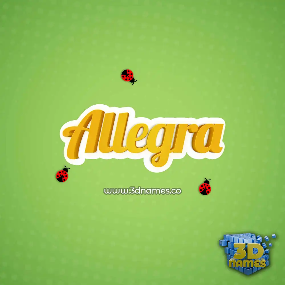 allegra in Ladybugs style - 3D name wallpaper
