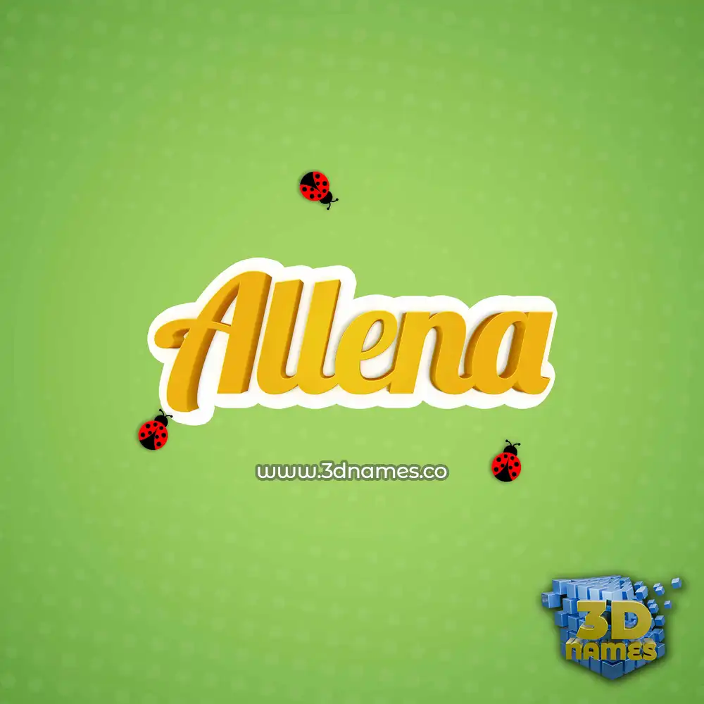 allena in Ladybugs style - 3D name wallpaper