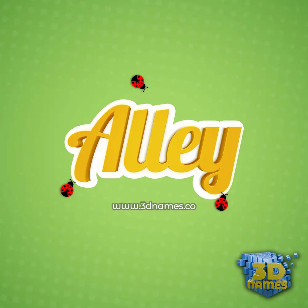alley in Ladybugs style - 3D name wallpaper