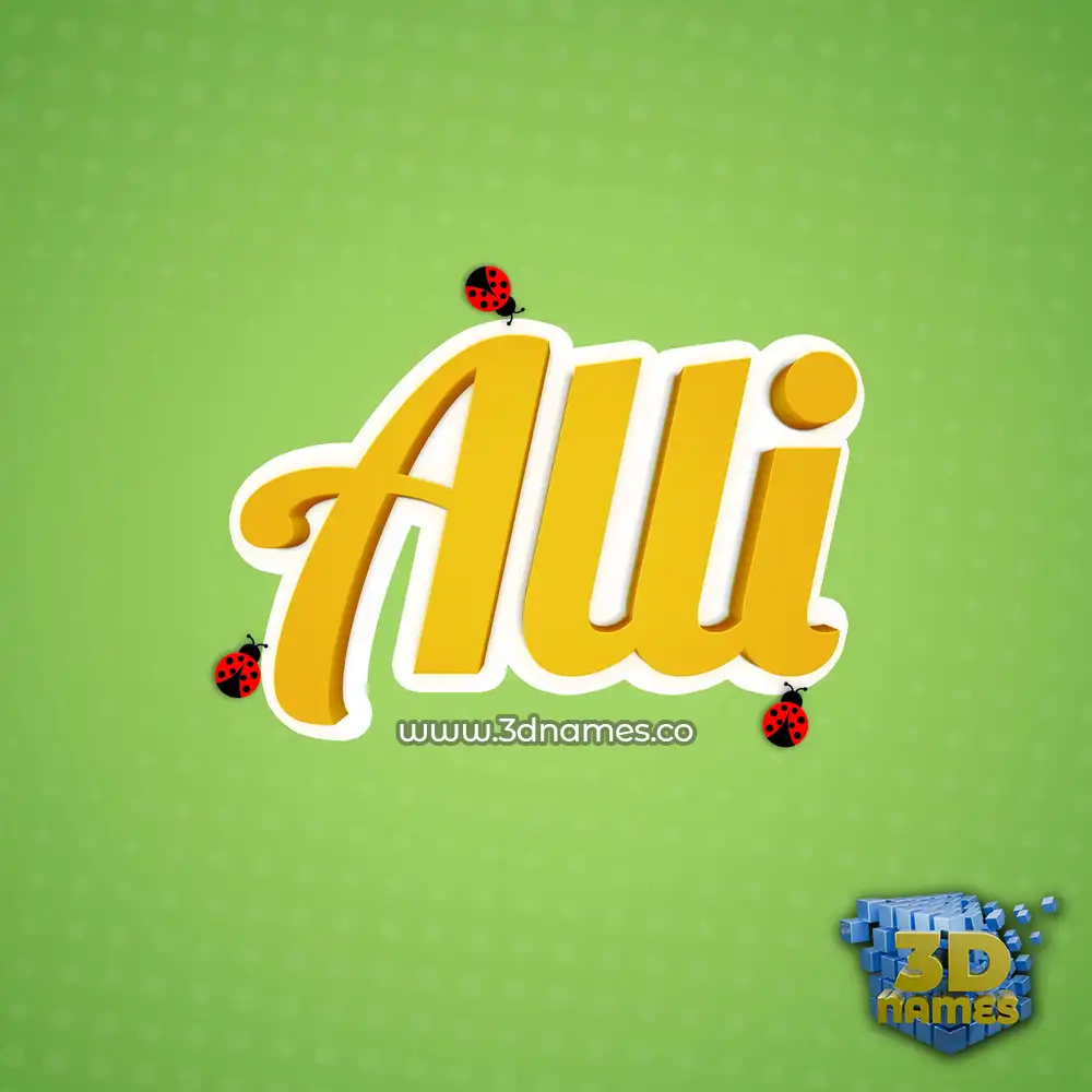 alli in Ladybugs style - 3D name wallpaper