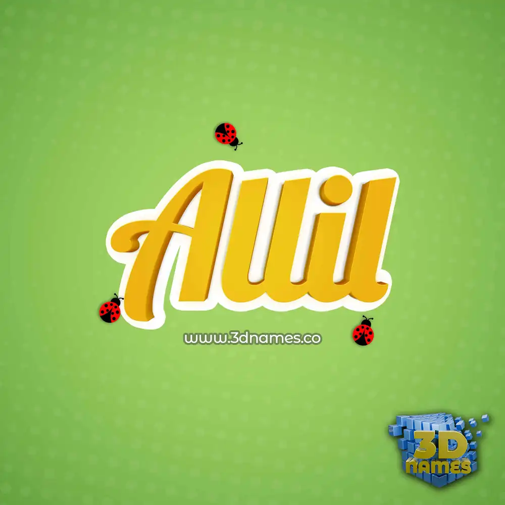 allil in Ladybugs style - 3D name wallpaper
