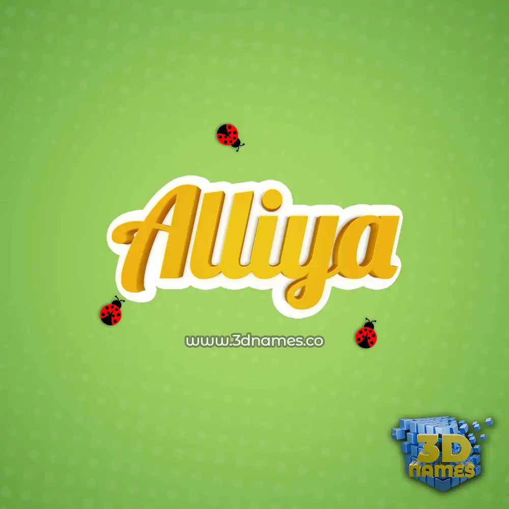 alliya in Ladybugs style - 3D name wallpaper