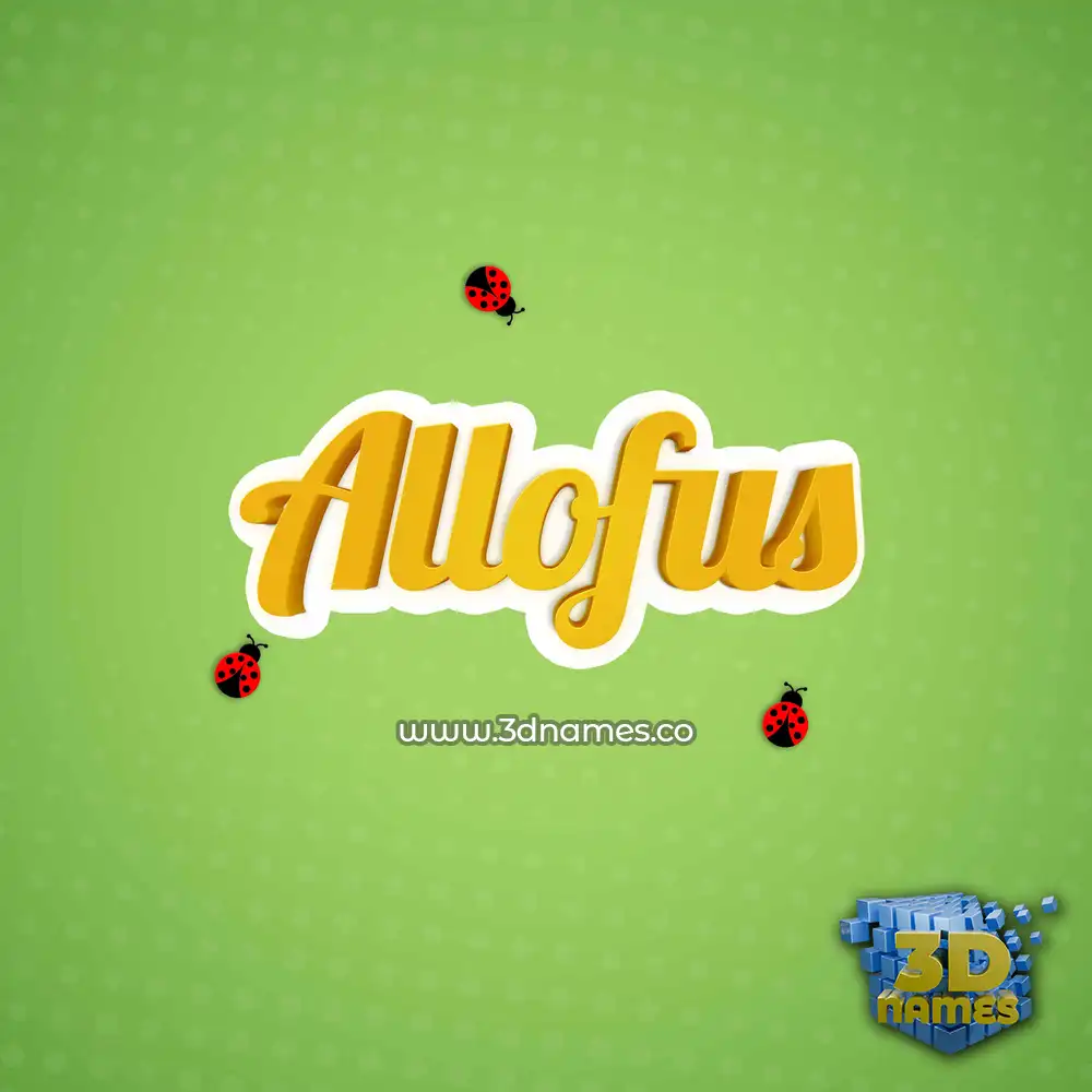 allofus in Ladybugs style - 3D name wallpaper