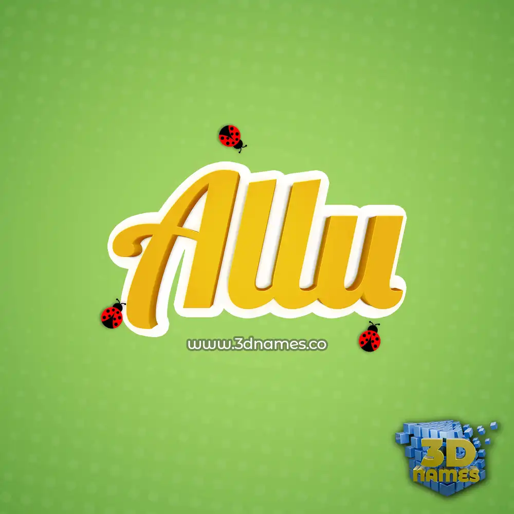 allu in Ladybugs style - 3D name wallpaper
