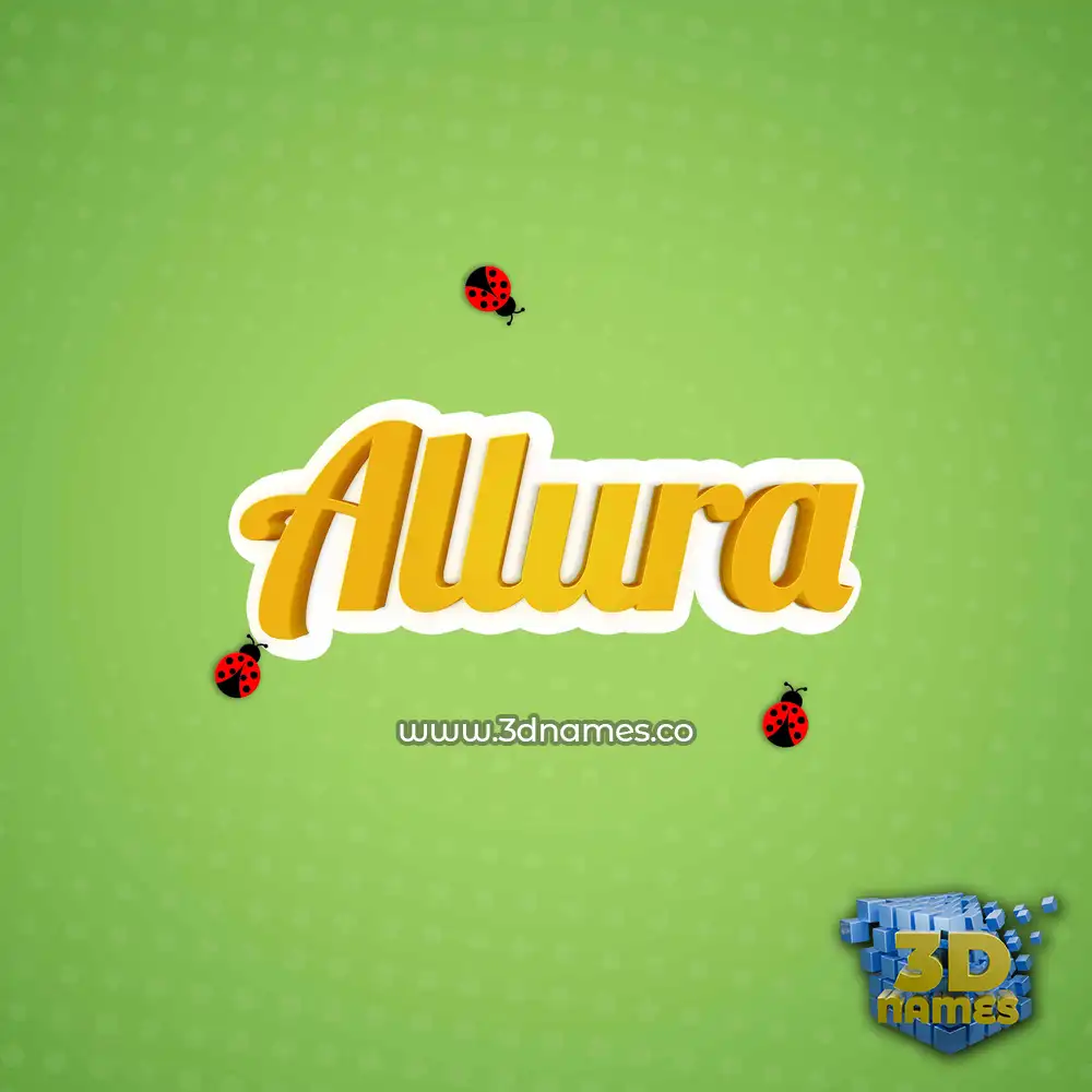 allura in Ladybugs style - 3D name wallpaper