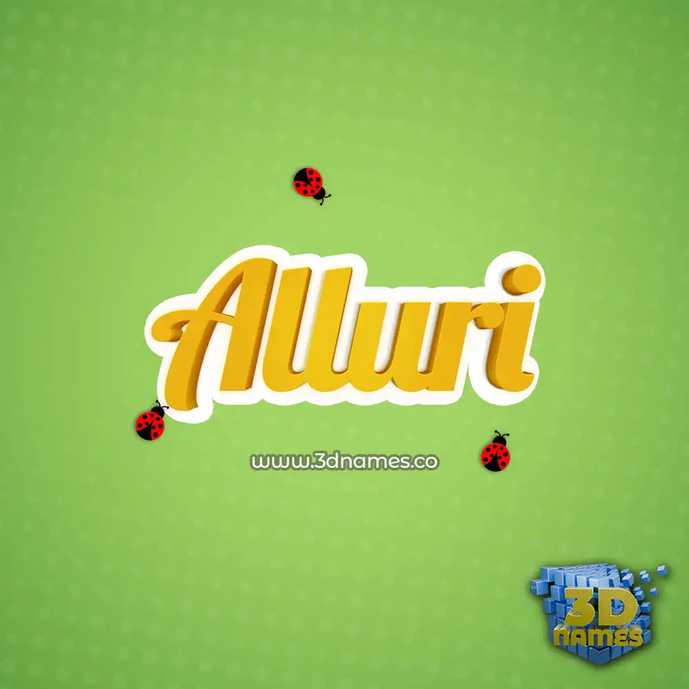 alluri in Ladybugs style - 3D name wallpaper