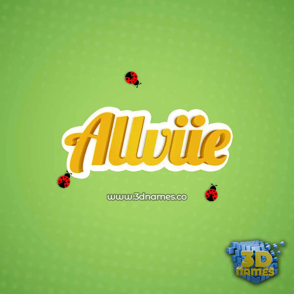allviie in Ladybugs style - 3D name wallpaper