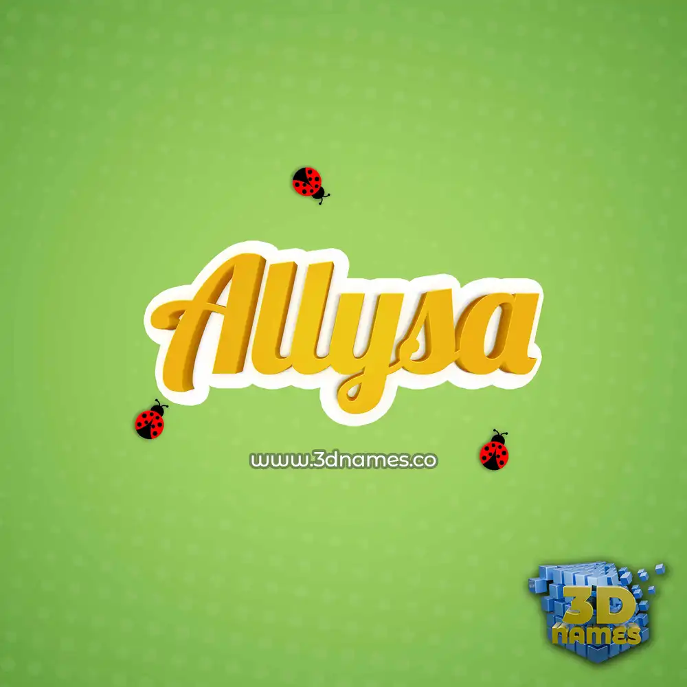 allysa in Ladybugs style - 3D name wallpaper