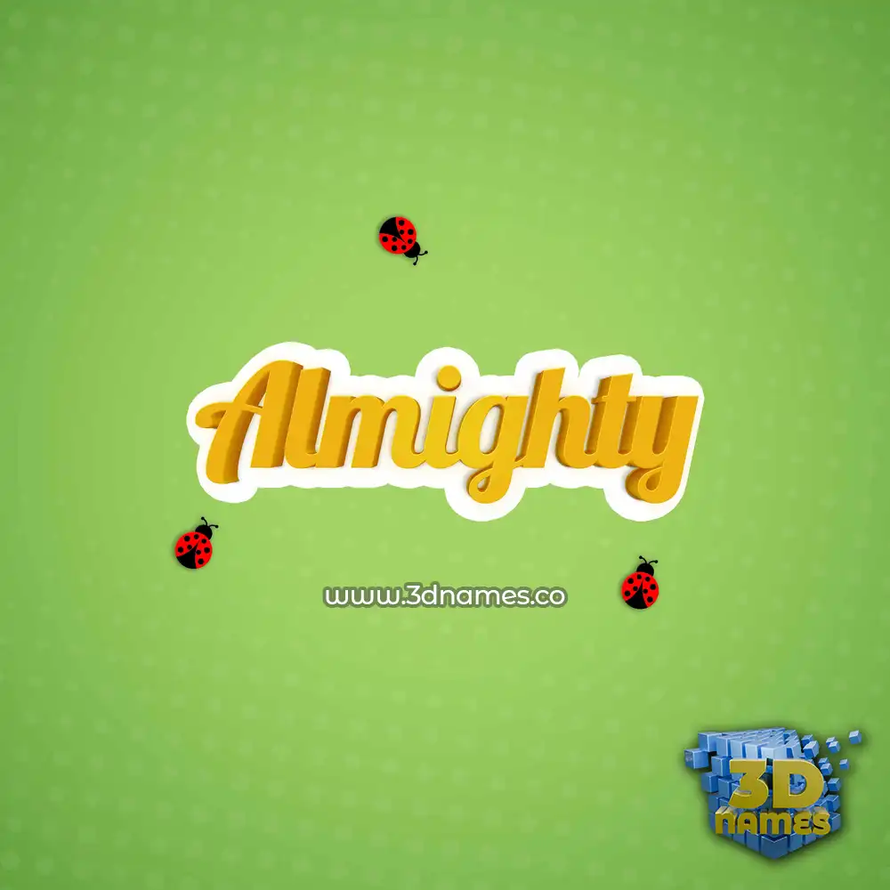 almighty in Ladybugs style - 3D name wallpaper