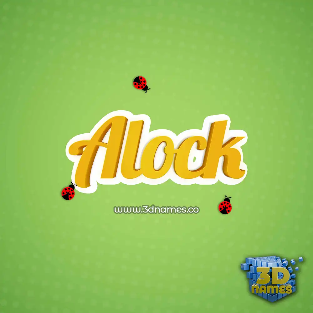 alock in Ladybugs style - 3D name wallpaper