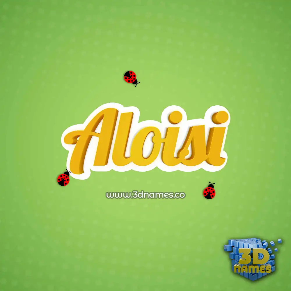 aloisi in Ladybugs style - 3D name wallpaper