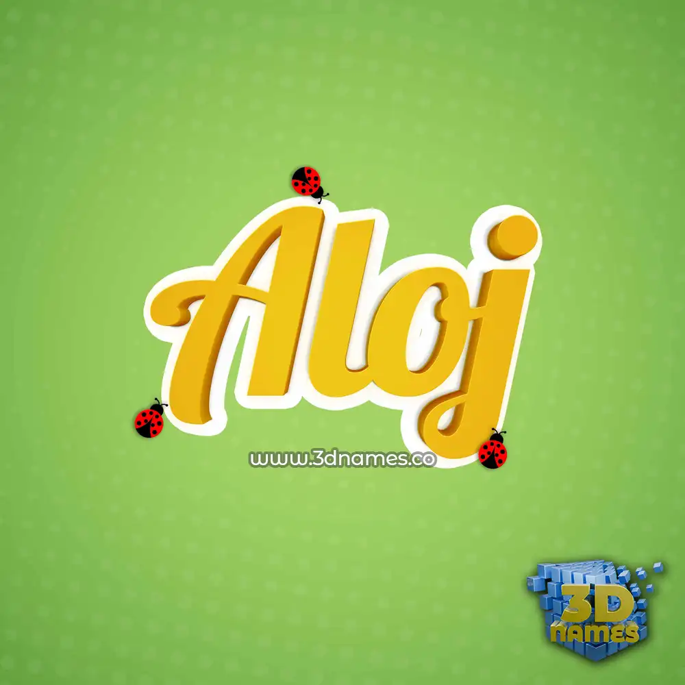 aloj in Ladybugs style - 3D name wallpaper