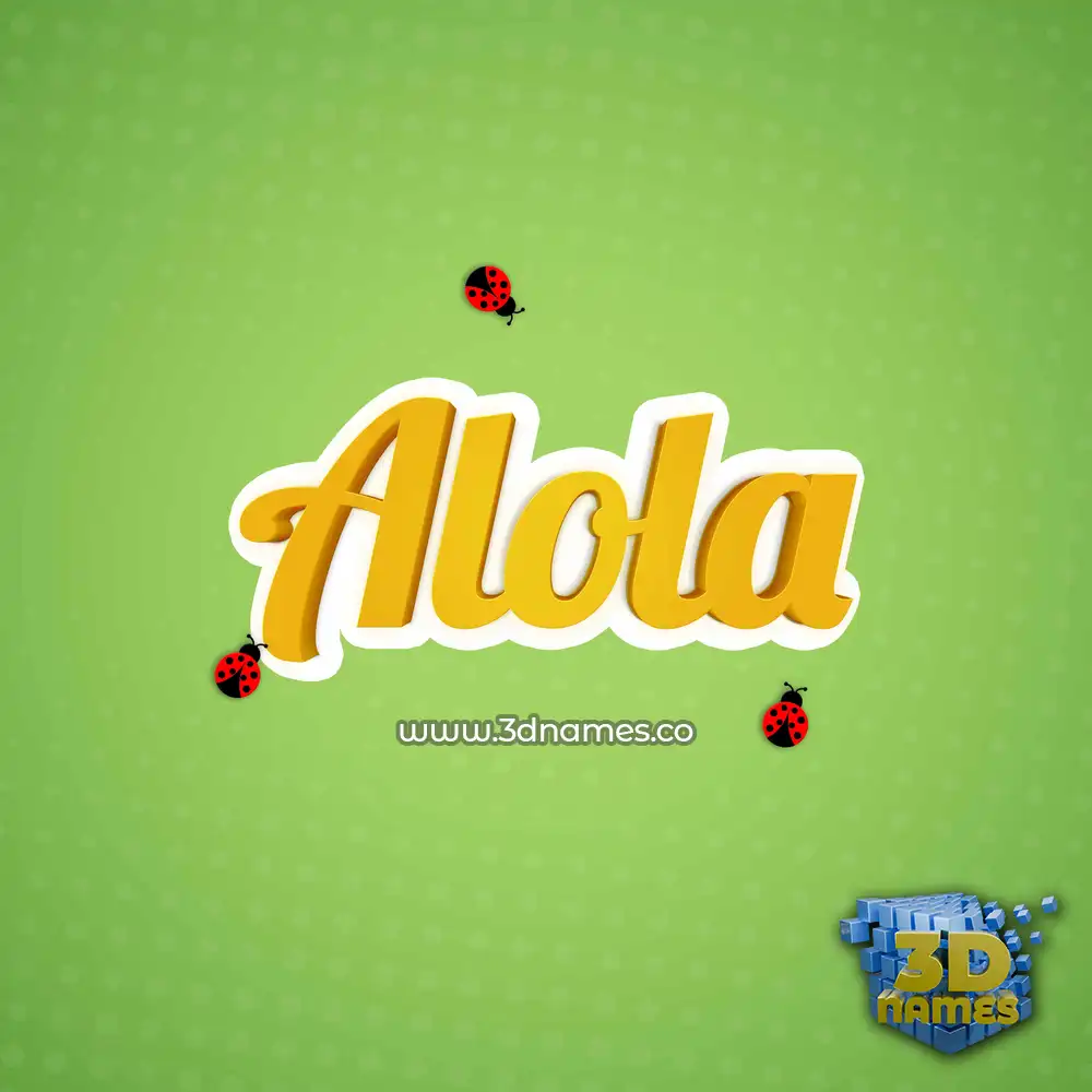 alola in Ladybugs style - 3D name wallpaper