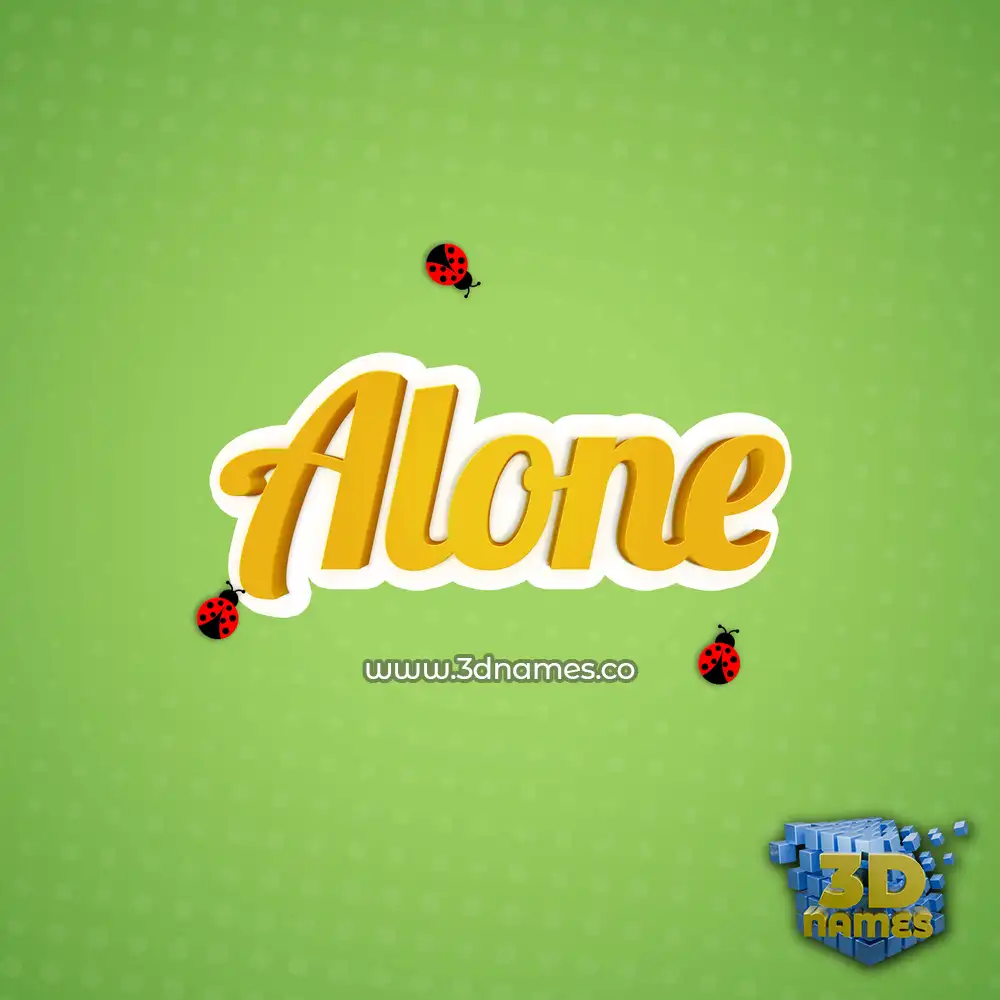 alone in Ladybugs style - 3D name wallpaper