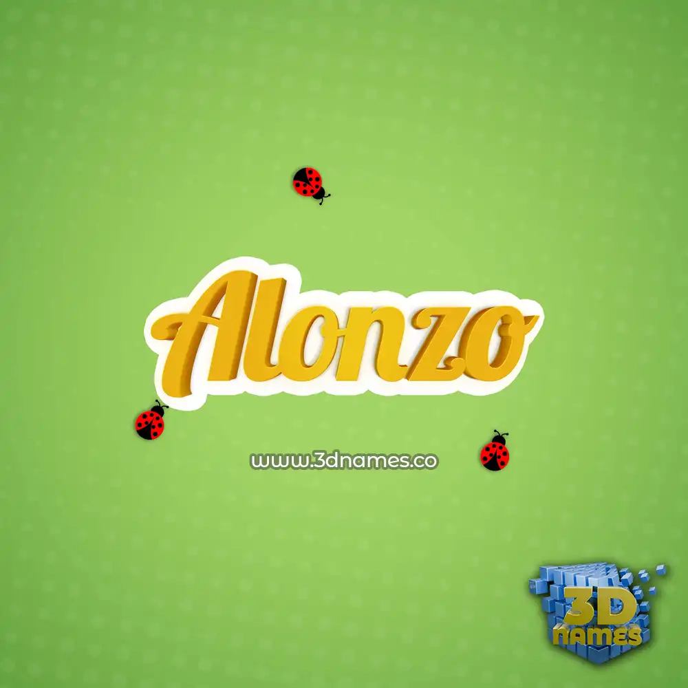 alonzo in Ladybugs style - 3D name wallpaper