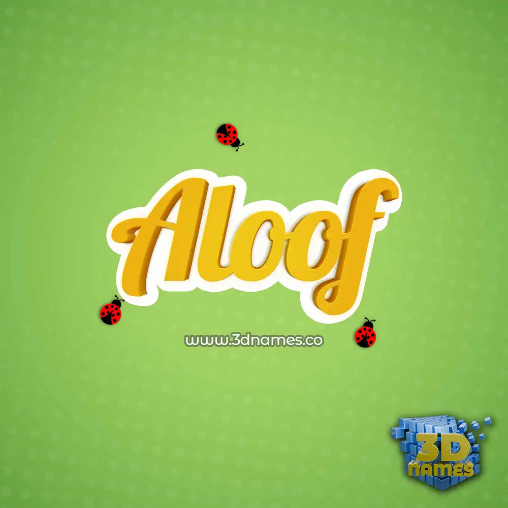 aloof in Ladybugs style - 3D name wallpaper