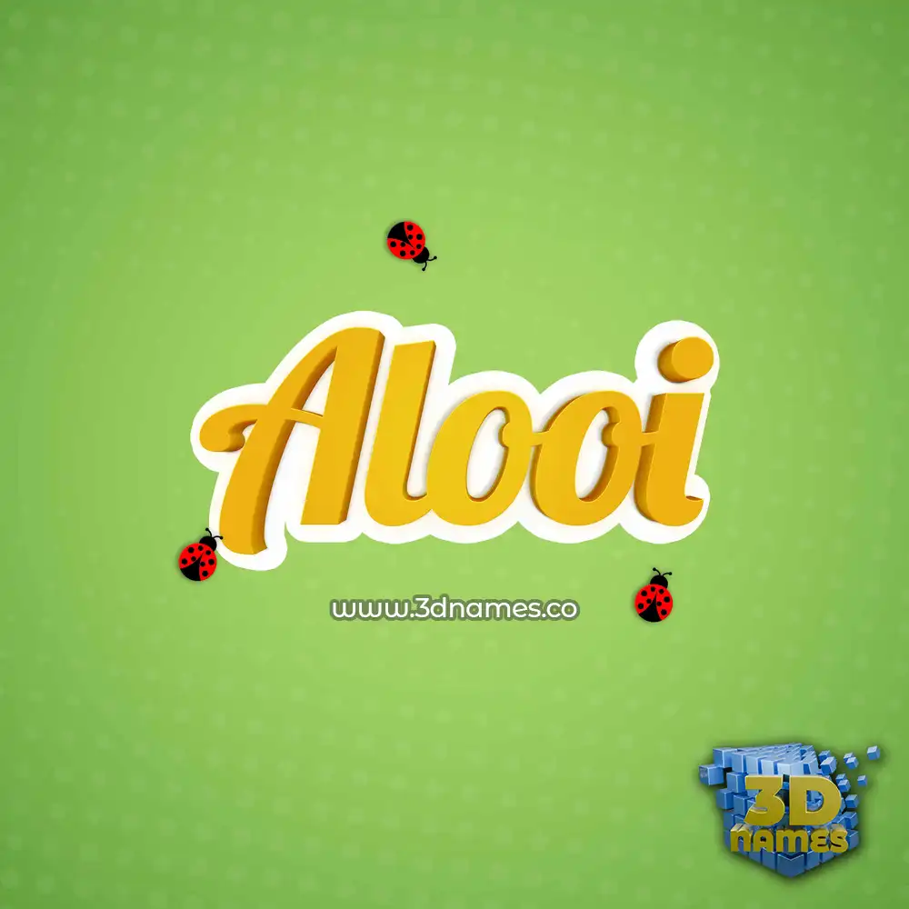 alooi in Ladybugs style - 3D name wallpaper