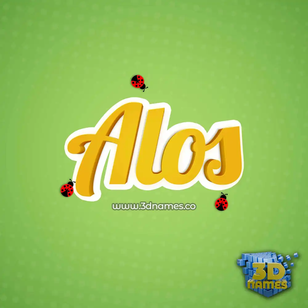 alos in Ladybugs style - 3D name wallpaper