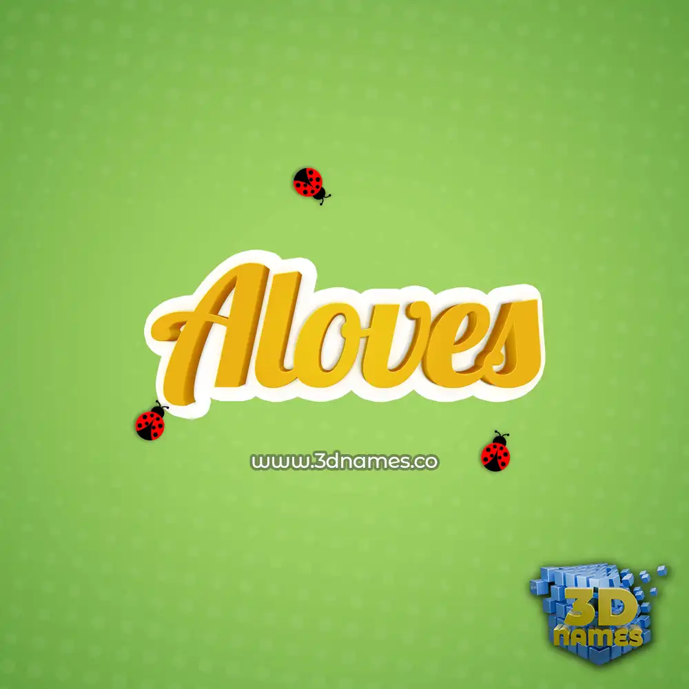 aloves in Ladybugs style - 3D name wallpaper