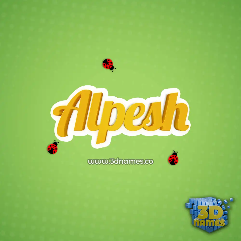 alpesh in Ladybugs style - 3D name wallpaper
