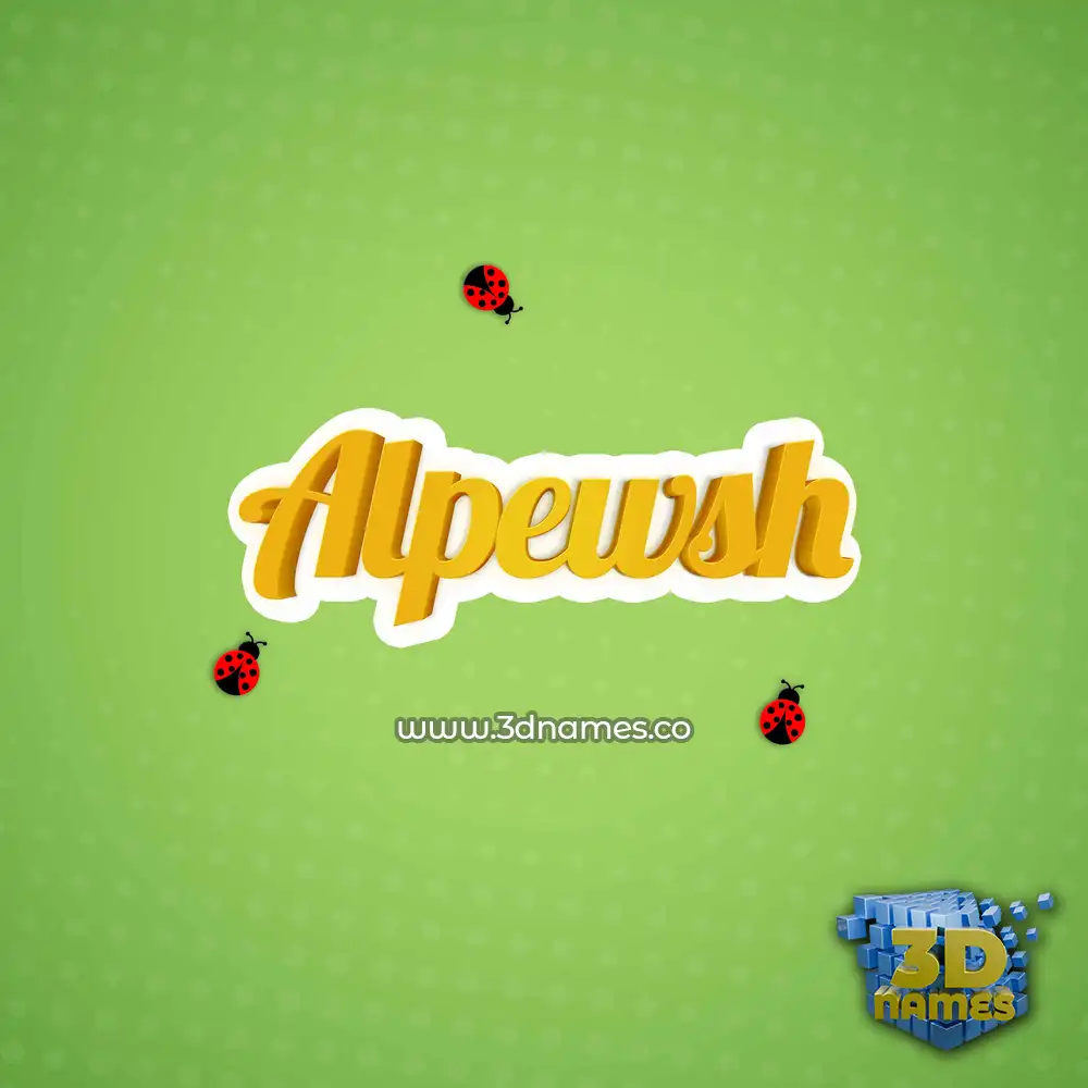 alpewsh in Ladybugs style - 3D name wallpaper