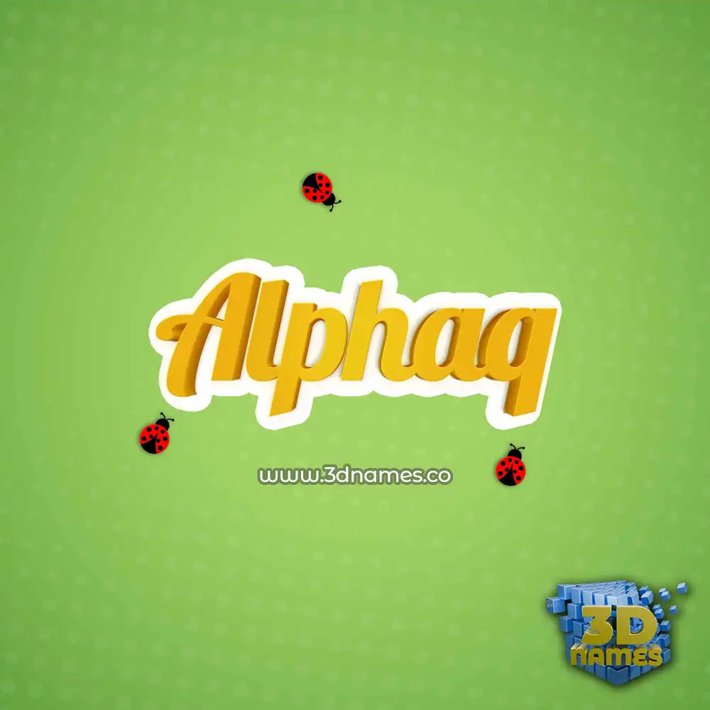 alphaq in Ladybugs style - 3D name wallpaper