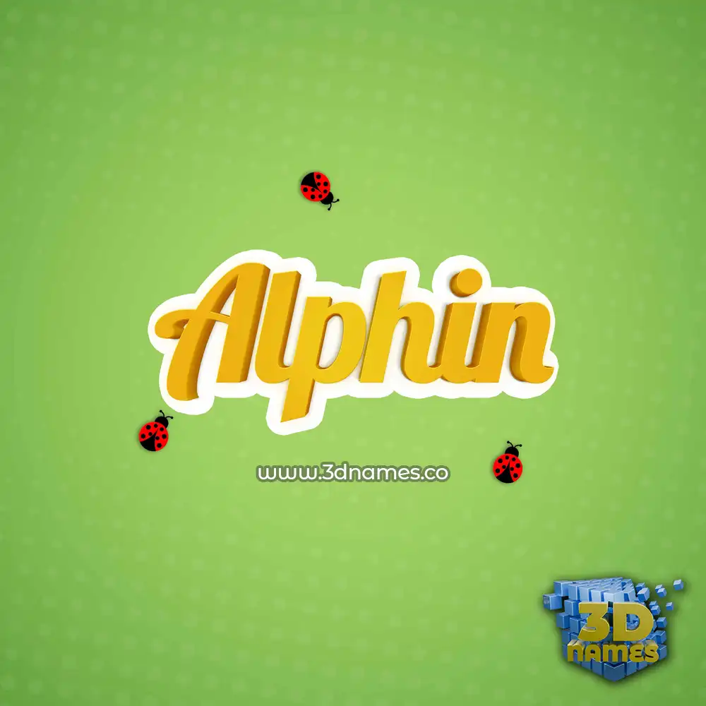 alphin in Ladybugs style - 3D name wallpaper